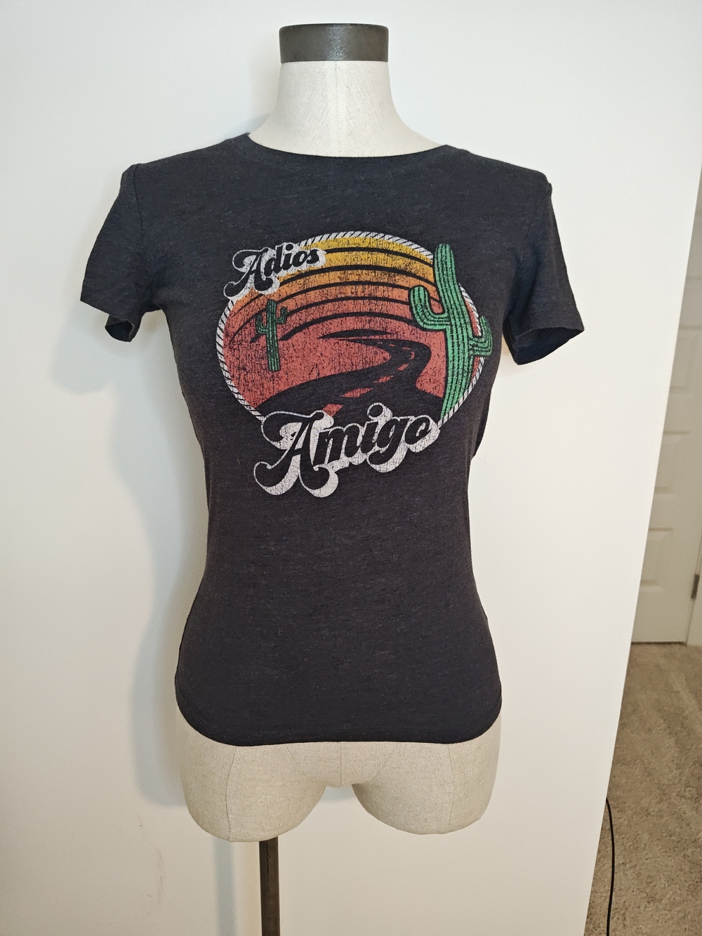 Aeropostale Women's Black 'Adios Amigo' Graphic Tee